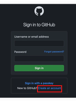 Show how to create a GitHub account
